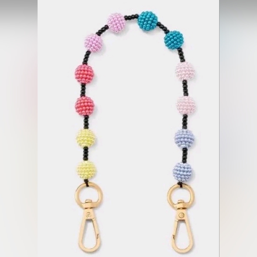 A New Day Wristlet Strap Multicolored Beaded Strap For Phone NEW Sealed